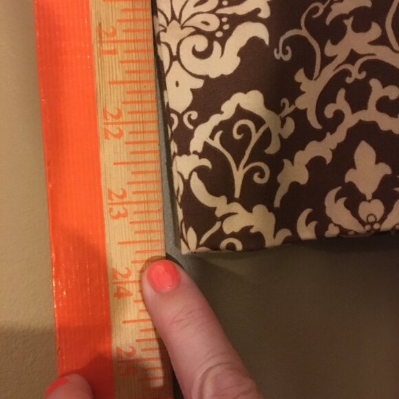 Talbots Brown Cream Damask Print Stretch Pants Size 8 Petite Cotton Blend - Picture 9 of 10